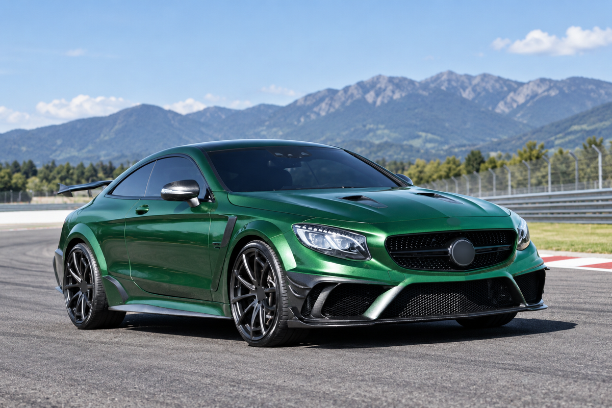 BODY KIT for MERCEDES-BENZ S CLASS S63 C217 COUPE 2014 - 2021 FORZA PERFORMANCE custom fit Mansory Style

Set includes:
Front Lip
Front Bumper Assembly
Front Fenders
Side Skirts
Rear Bumper
Rear Diffuser

Material: Plastic

NOTE: Professional installation is required.