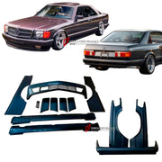 BODY KIT for Mercedes Benz S CLASS W126 1981 - 1991
Set includes:

Front Bumper
Front Fenders
Side Skirts
Side Moldings
Rear Fenders
Rear Bumper
Material: Plastic

NOTE: Professional installation is required.