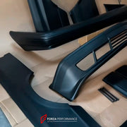 BODY KIT for Mercedes Benz S CLASS W126 1981 - 1991
Set includes:

Front Bumper
Front Fenders
Side Skirts
Side Moldings
Rear Fenders
Rear Bumper
Material: Plastic

NOTE: Professional installation is required.