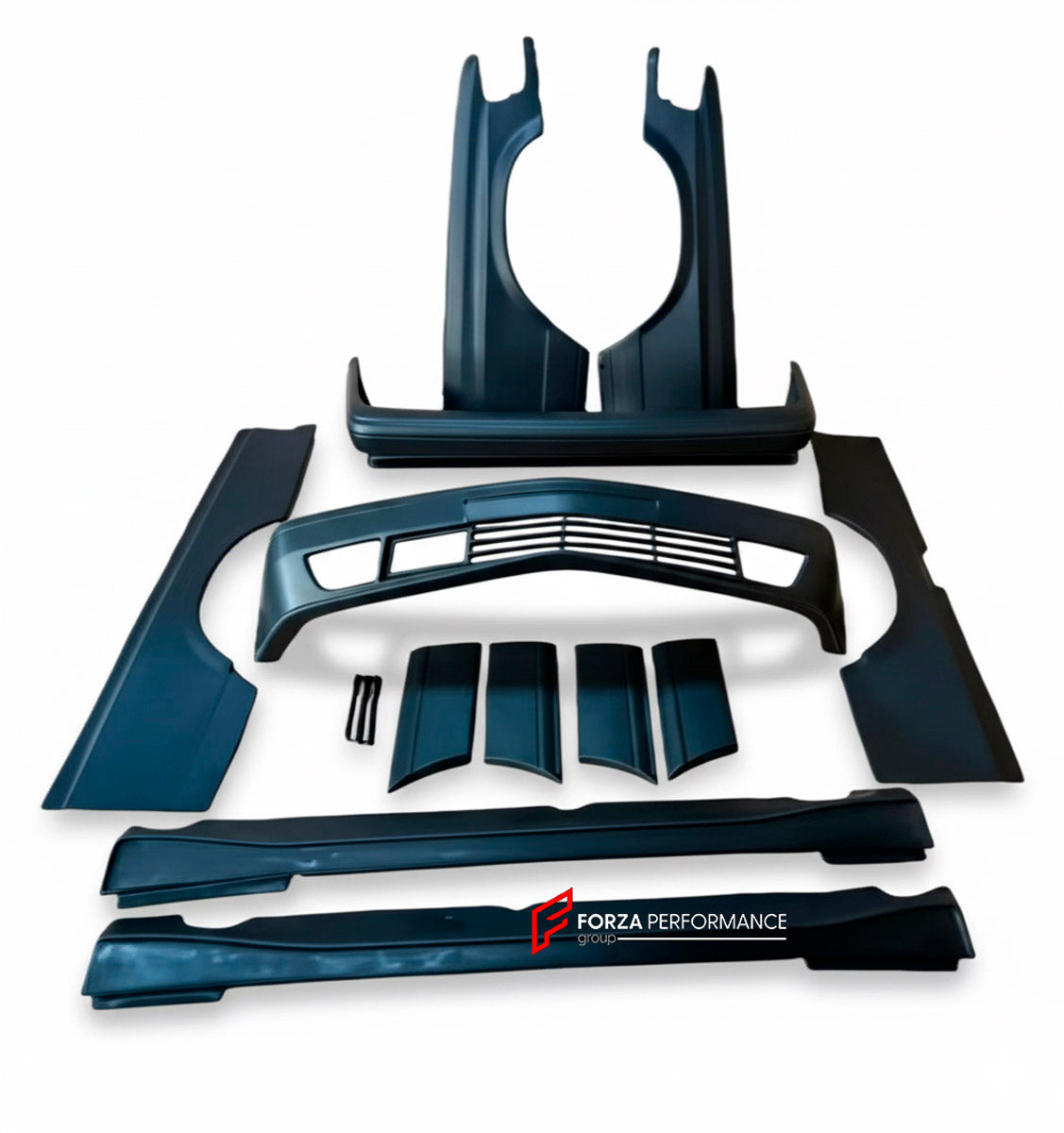 BODY KIT for Mercedes Benz S CLASS W126 1981 - 1991
Set includes:

Front Bumper
Front Fenders
Side Skirts
Side Moldings
Rear Fenders
Rear Bumper
Material: Plastic

NOTE: Professional installation is required.