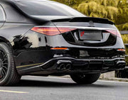BODY KIT for Mercedes Benz S Class W223 2020+
Set includes:

Front Lip
Front Bumper Vents
Ducktail Spoiler
Rear Diffuser
Exhaust Tips
Material: Plastic

NOTE: Professional installation is required.