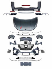 BODY KIT for MERCEDES-BENZ V-CLASS VITO W447 2024

Set includes:

Front Bumper Assembly
Grille
Hood
Side Mirror Covers
Rear Bumper Assembly
Exhaust Tips

Material: Plastic

Note: Professional installation is required.