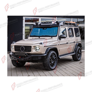 BODY KIT for MERCEDES-BENZ G-CLASS W464 G63 G500 G400D G350D 4x4 2019 - 2024 FORZA PERFORMANCE custom fit 4X4 Professional Off Road Edition Set
Set includes:

Front Winch
Front Skid Plate
Roof Light Bar
Spare Wheel Tire Cover
Roof Rack Bar Luggage
Spade Shovel Holder For Roof Rack Bar Luggage
Hatchet Axe Holder For Roof Rack Bar Luggage
Material: Plastic

NOTE: Professional installation is required.