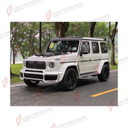 BODY KIT for MERCEDES-BENZ G-CLASS W464 2019 - 2024 FORZA PERFORMANCE custom fit B700 BA
Set includes:

Front Bumper Assembly
Front Grille
License Plate
Front Fender Flares
Rear Fender Flares
Rear Bumper Assembly
Material: Plastic

NOTE: Professional installation is required.