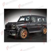 BODY KIT for MERCEDES-BENZ G-CLASS W465 G63 G450D G500 G550 2025+ FORZA PERFORMANCE custom fit MECHSERIES ROWEN
Set includes:

Front Lip
Front Bumper Assembly
Hood Bonnet
Front Fender Flares
Roof Light Bar
Side Mirror Covers
Side Skirts
Body Side Door Moldings
Window Frames
Rear Diffuser
Rear Bumper Assembly
Material: Plastic

NOTE: Professional installation is required.