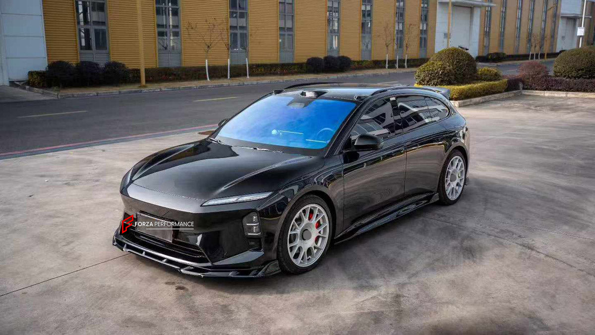 BODY KIT for NIO ET5T TOURING 2023+

Set includes:
Front Lip
Side Skirts
Rear Bumper Fins
Rear Diffuser

Material: Plastic

NOTE: Professional installation is required.
