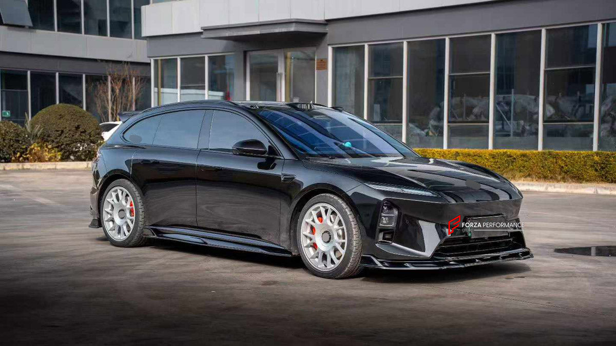 BODY KIT for NIO ET5T TOURING 2023+

Set includes:
Front Lip
Side Skirts
Rear Bumper Fins
Rear Diffuser

Material: Plastic

NOTE: Professional installation is required.
