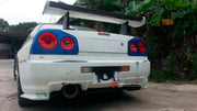 BODY KIT for Nissan R34
Set includes:

Front Hood Bonnet
Front Bumper
Front Spoiler Lip
Front Fender
Side Skirt
Side Under Spoiler
Rear Fender
Rear Bumper
Rear Under Apron
Rear Wing Spoiler
Rear Under Broad Diffuser
NOTE: Professional installation is required.