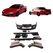 BODY KIT for Nissan Silvia S15 1999 - 2002
Set includes:

Front Bumper Assembly
Front Grille
Body Side Door Moldings
Rear Bumper Assembly
Material: Plastic

NOTE: Professional installation is required.
