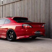 BODY KIT for Nissan Silvia S15 1999 - 2002
Set includes:

Front Bumper Assembly
Front Grille
Body Side Door Moldings
Rear Bumper Assembly
Material: Plastic

NOTE: Professional installation is required.