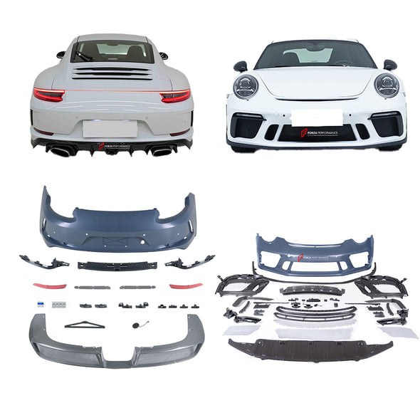 CONVERSION UPGRADE BODY KIT for PORSCHE 911 991.1 991.2 2011 - 2020 upgrade to GT3 991.2

Set includes:

Front Bumper Assembly
Rear Bumper Assembly
Rear Diffuser

Material: Plastic with Dry carbon

NOTE: Professional installation is required.