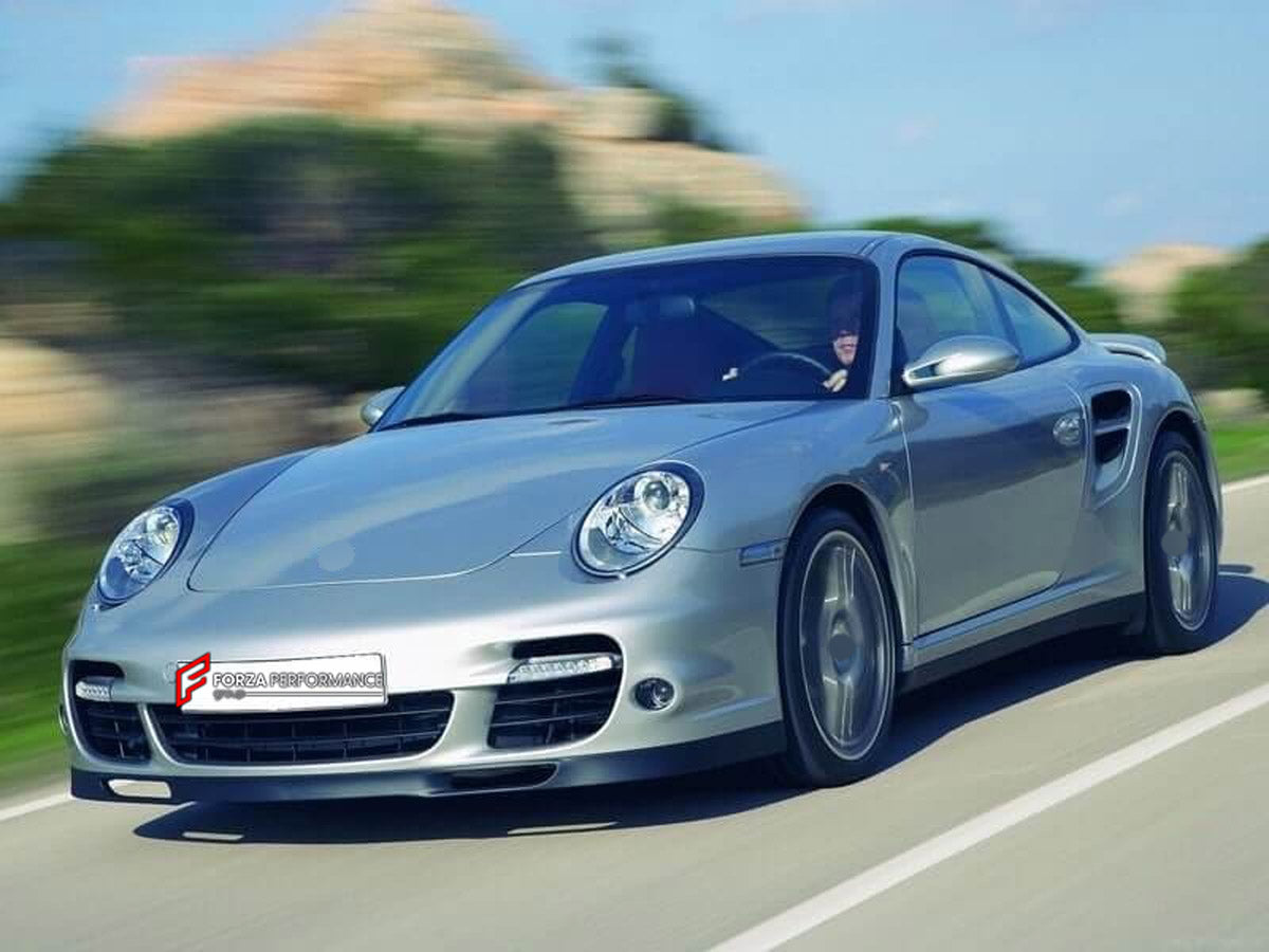 BODY KIT for Porsche 911 997 Turbo
Set includes:

Front Lip
Side Skirts
Rear Spoiler Wing
Rear Diffuser
Material: Fiberglass

NOTE: Professional installation is required.