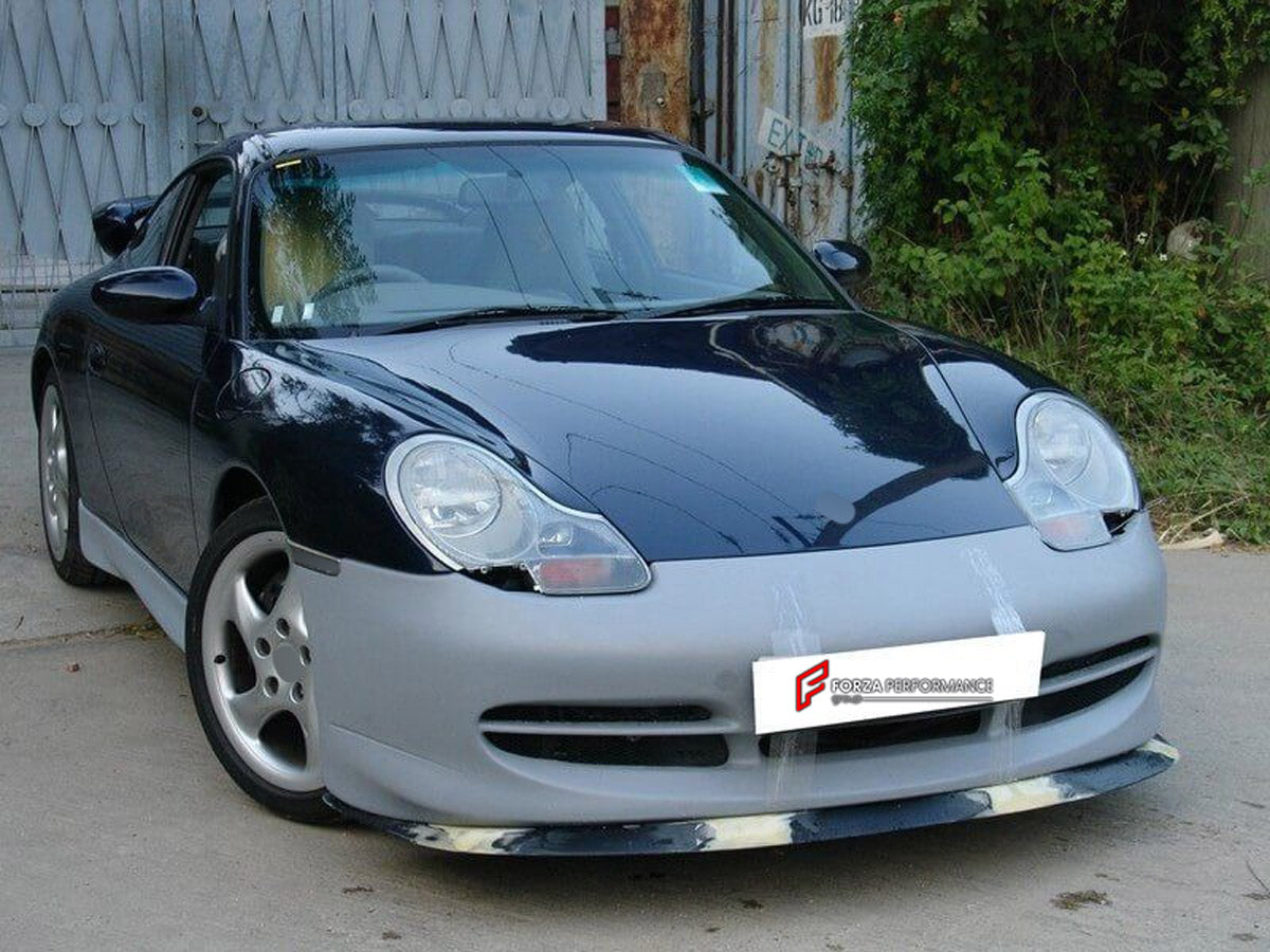 Body Kit for Porsche 996 Carrera
Set includes:

Front Bumper
Rear Bumper
Side Skirts
NOTE: Professional installation is required.