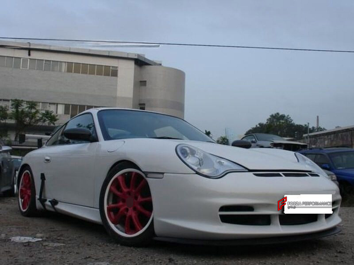 Body Kit for Porsche 996 Carrera
Set includes:

Front Bumper
Rear Bumper
Side Skirts
Rear Spoiler Wing
Rear Trunk
NOTE: Professional installation is required.

