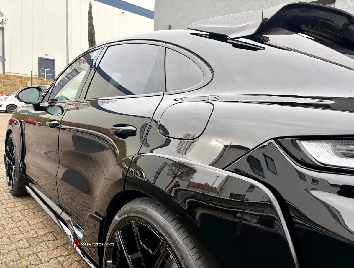 WIDE BODY KIT for PORSCHE CAYENNE 9Y0.2 SUV FACELIFT 2024+

Set includes:

Front Lip
Front Bumper
Fender Flares
Hood Bonnet
Side Skirts
Rear Bumper
Rear Diffuser
Exhaust Tips
Material: Dry Carbon

NOTE: Professional installation is required.