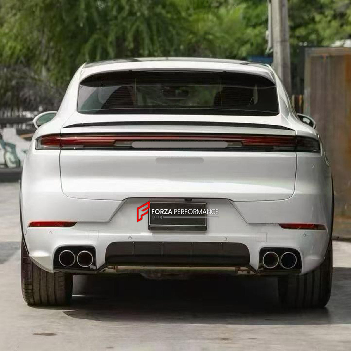 BODY KIT for PORSCHE CAYENNE E4 9Y0.2 2024+ FORZA PERFORMANCE custom fit GTS SportDesign Style

Set includes:
Front Lip
Front Bumper Assembly
Fender Flares
Side Skirts
Ducktail Spoiler
Rear Bumper Assembly
Rear Diffuser

Material: Plastic

NOTE: Professional installation is required.