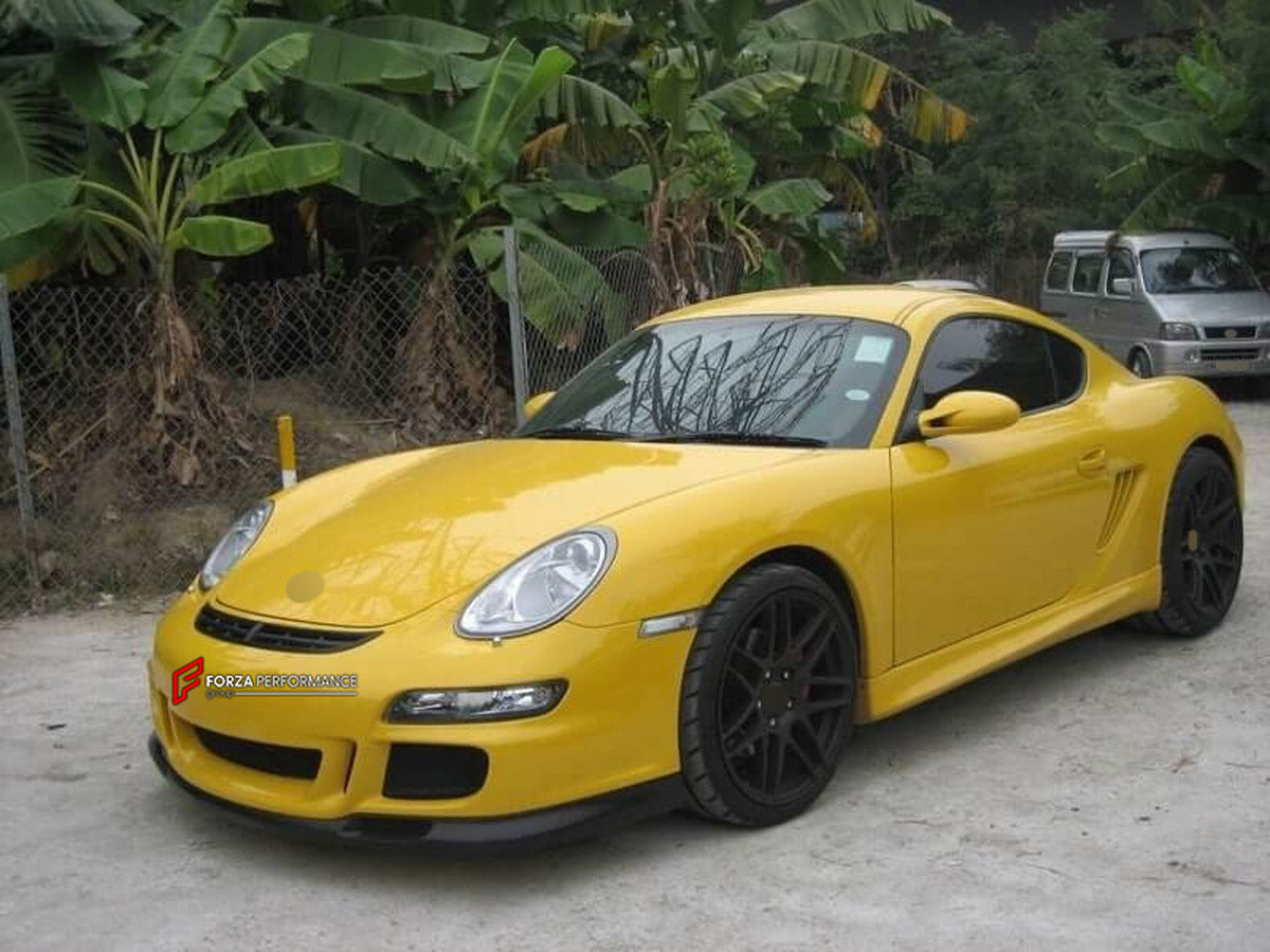 Body Kit for Porsche Cayman 987 2006 - 2008
Set includes:

Front Bumper
Rear Bumper
Side Skirts
NOTE: Professional installation is required.