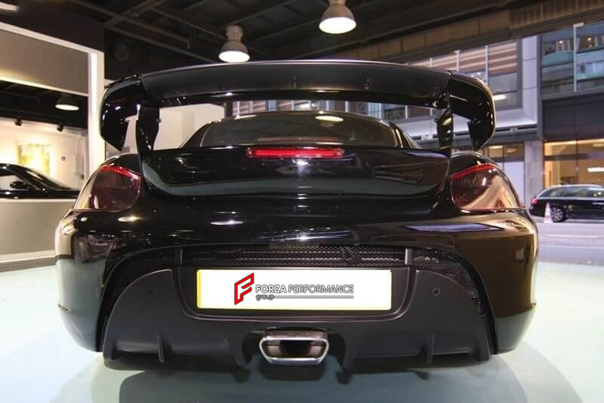 Body Kit for Porsche Cayman 987 2006 - 2008
Set includes:

Front Bumper
LED Fog Light
Rear Bumper
Side Skirts
Rear Spoiler Wing
NOTE: Professional installation is required.