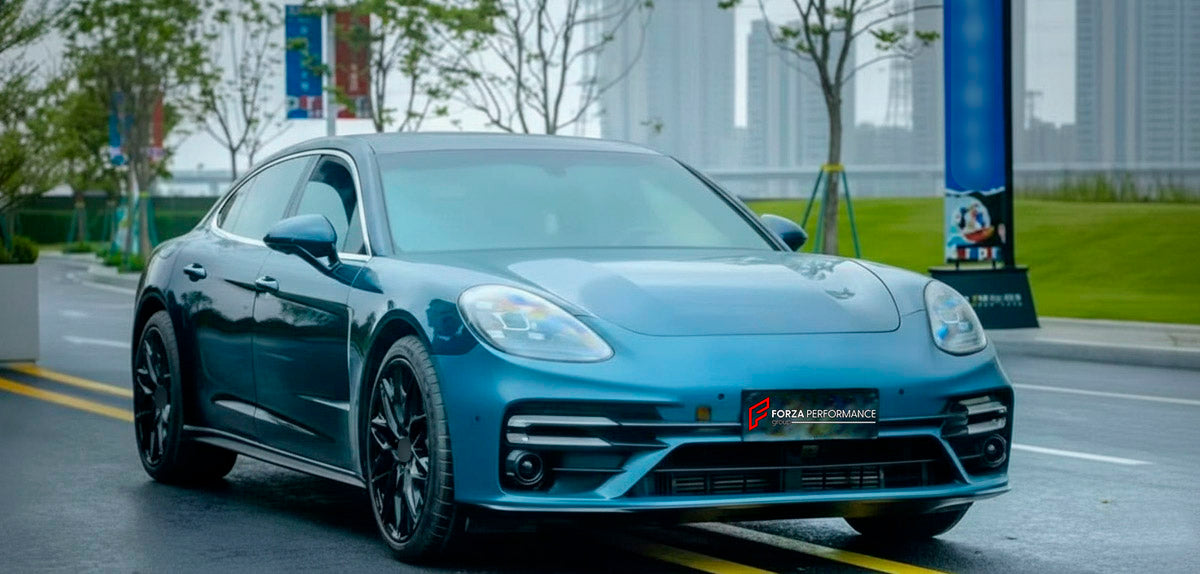BODY KIT for Porsche Panamera G2 971 2016 - 2020
Set includes:

Front Bumper Assembly
Front Lip
Side Skirts
Rear Diffuser
Material: Plastic

NOTE: Professional installation is required.