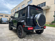BODY KIT for SUZUKI JIMNY JB64 2019  Set includes:  Hood Front Grille Front Bumper Front Bumper Grille Headlights Headlight Covers Turn Signals Turn Signal Covers Fender Flares Roof LED Bar Mirrors Side Fenders Side Skirts Side Trims Rear Bumper Tail Lights Spare Tire Cover