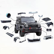 BODY KIT for TANK 300 2020+ FORZA PERFORMANCE custom fit G-Class Style

Set includes:
Front Lip
Front Bumper Assembly
Front Grille
Headlights
Headlight Washer Covers
Hood Bonnet
Front Fenders
Front Fender Flares
Roof Light Bar
Side Skirts
Roof Spoiler
Rear Fender Flares
Rear Bumper Assembly
Spare Wheel Tire Cover

Material: Plastic

NOTE: Professional installation is required.