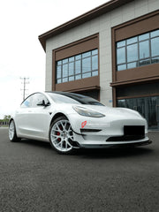 BODY KIT for TESLA MODEL 3 2017 - 2023 FORZA PERFORMANCE Custom fit Dry Carbon VTEN Design Style
Set includes:

One Piece Front Lip
Front Bumper Canards
Rear Lip
Rear Corners
Rear Spoiler
Material: Plastic

NOTE: Professional installation is required.