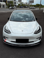 BODY KIT for TESLA MODEL 3 2017 - 2023 FORZA PERFORMANCE Custom fit Dry Carbon VTEN Design Style
Set includes:

One Piece Front Lip
Front Bumper Canards
Rear Lip
Rear Corners
Rear Spoiler
Material: Plastic

NOTE: Professional installation is required.