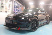 BODY KIT for TESLA MODEL 3 FR DESIGN CARBON FIBER

Set includes:
Front Splitter
Rear Diffuser
Side Skirt
Tail Spoiler

Material: Carbon

NOTE: Professional installation is required.