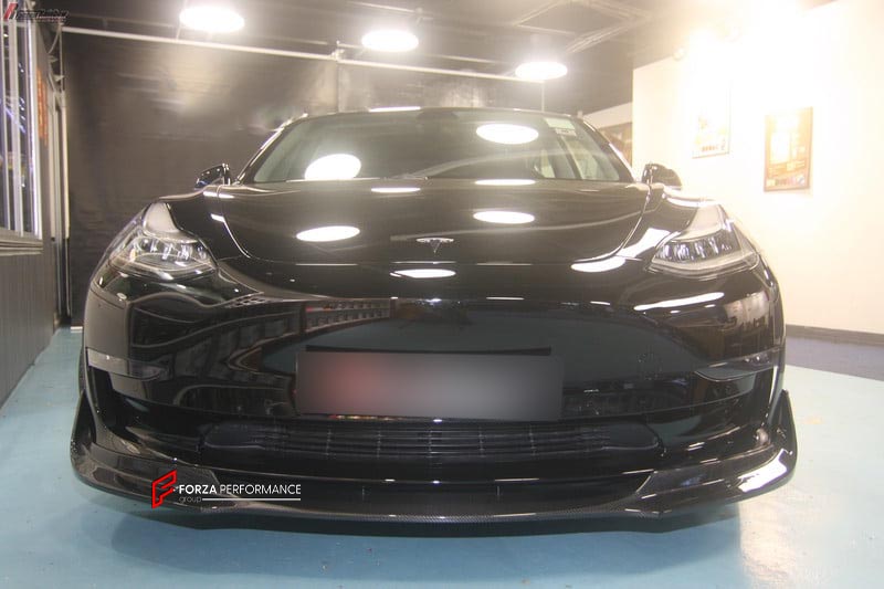 BODY KIT for TESLA MODEL 3 FR DESIGN CARBON FIBER

Set includes:
Front Splitter
Rear Diffuser
Side Skirt
Tail Spoiler

Material: Carbon

NOTE: Professional installation is required.