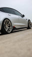 BODY KIT for TESLA MODEL 3 HIGHLAND 2023+ FORZA PERFORMANCE Custom fit Dry Carbon VTEN Design Style
Set includes:

One Piece Front Lip
Front Lip (no drill installation)
Front Bumper Canards
Side Skirts
Rear Lip
Rear Corners
Rear Spoiler
Material: Plastic

NOTE: Professional installation is required.
