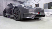 BODY KIT for TESLA MODEL S FACELIFT 2021+

Set includes:
Front Lip
Front Bumper
Side Skirts
Rear Bumper
Rear Diffuser

Material: Plastic

NOTE: Professional installation is required.