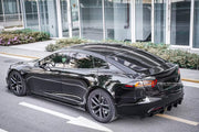 BODY KIT for TESLA MODEL S FACELIFT 2021+ FORZA PERFORMANCE custom fit FAST Style

Set includes:
Front Lip
Front Bumper Air Vent Covers
Side Fender Vents
Side Skirts
Ducktail Spoiler
Rear Diffuser

Material: Plastic

NOTE: Professional installation is required.