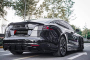 BODY KIT for TESLA MODEL S FACELIFT 2021+ FORZA PERFORMANCE custom fit FAST Style

Set includes:
Front Lip
Front Bumper Air Vent Covers
Side Fender Vents
Side Skirts
Ducktail Spoiler
Rear Diffuser

Material: Plastic

NOTE: Professional installation is required.