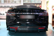 BODY KIT for TESLA MODEL S FR DESIGN CARBON FIBER

Set includes:
Front Spoiler Lip
Rear Spoiler Lip
Side Skirt
Tail Spoiler

Material: Carbon

NOTE: Professional installation is required.