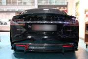 BODY KIT for TESLA MODEL S FR DESIGN CARBON FIBER

Set includes:
Front Spoiler Lip
Rear Spoiler Lip
Side Skirt
Tail Spoiler

Material: Carbon

NOTE: Professional installation is required.