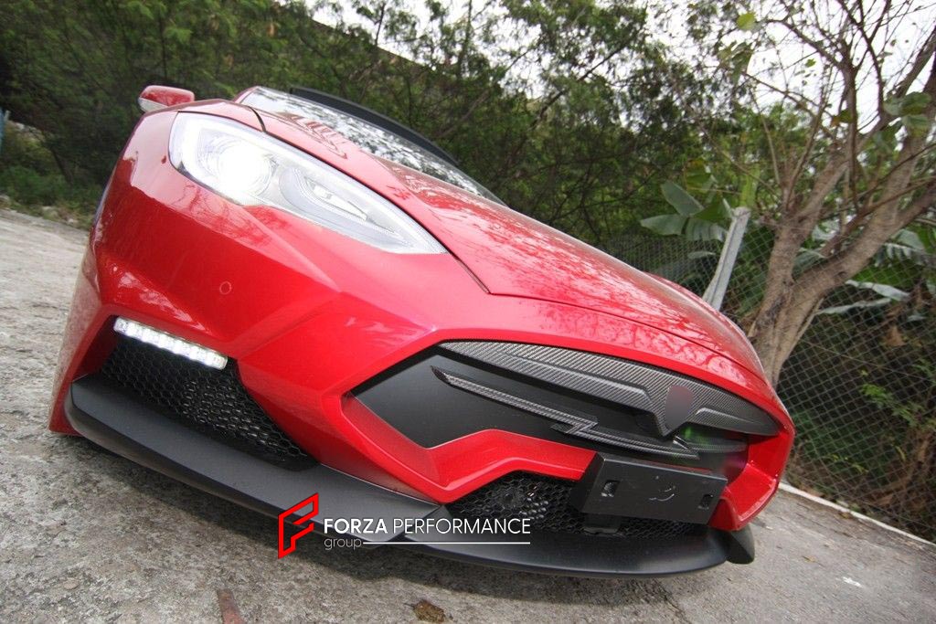 BODY KIT for TESLA MODEL S LAR STYLE

Set includes:
Front Bumper With Front Grille
Rear Bumper
Fender Emblem Cover
Rear Trunk Accessory
Tail Spoiler
Side Skirt Insert

Material: 

NOTE: Professional installation is required.
