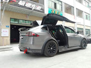 BODY KIT for TESLA MODEL X R STYLE CARBON FIBER

Set includes:
Front Lip
Front Canards
Side Skirt
Rear Diffuser
Rear Canards
Tail Spoiler

Material: Carbon

NOTE: Professional installation is required.