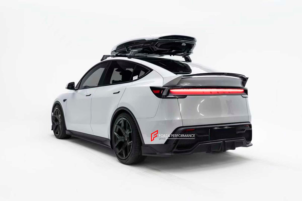 BODY KIT for TESLA MODEL Y JUNIPER 2025+

Set includes:

Front Lip

Side Skirts

Rear Spoiler
Rear Diffuser

Material: Plastic

Note: Professional installation is required