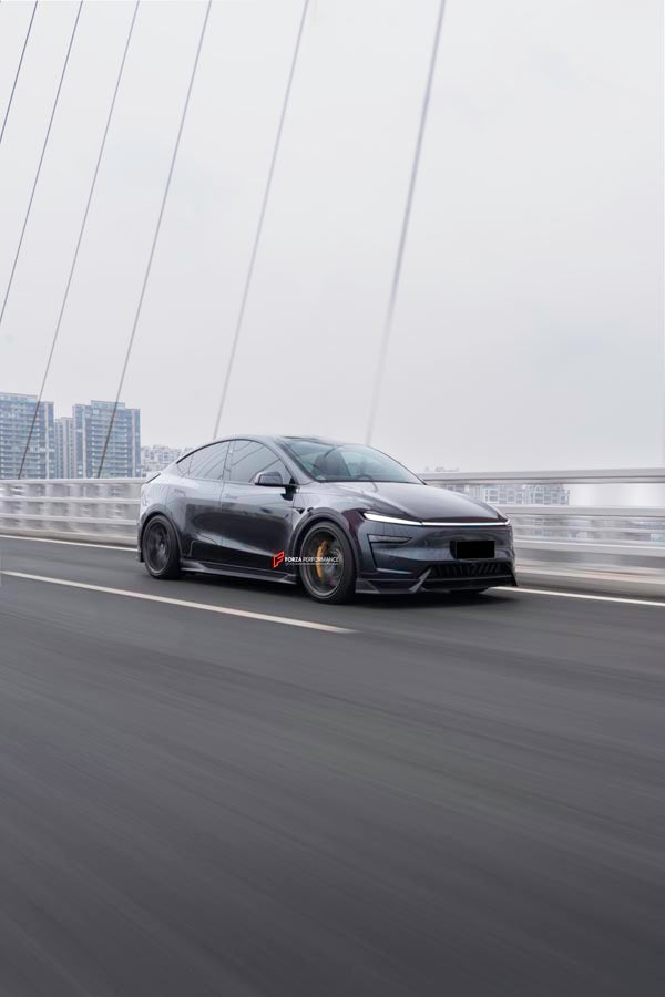 BODY KIT for TESLA MODEL Y JUNIPER 2025+

Set includes:

Front Lip

Side Skirts

Rear Spoiler
Rear Diffuser

Material: Plastic

Note: Professional installation is required