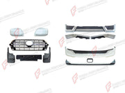 BODY KIT for TOYOTA LAND CRUISER 200 FACELIFT 2015 - 2023 FORZA PERFORMANCE custom fit TRD Style
Set includes:

Front Bumper Assembly
Front Grille
License Plate
Side Mirror Covers
Rear Bumper Assembly
Exhaust Tip
Material: Plastic

NOTE: Professional installation is required.