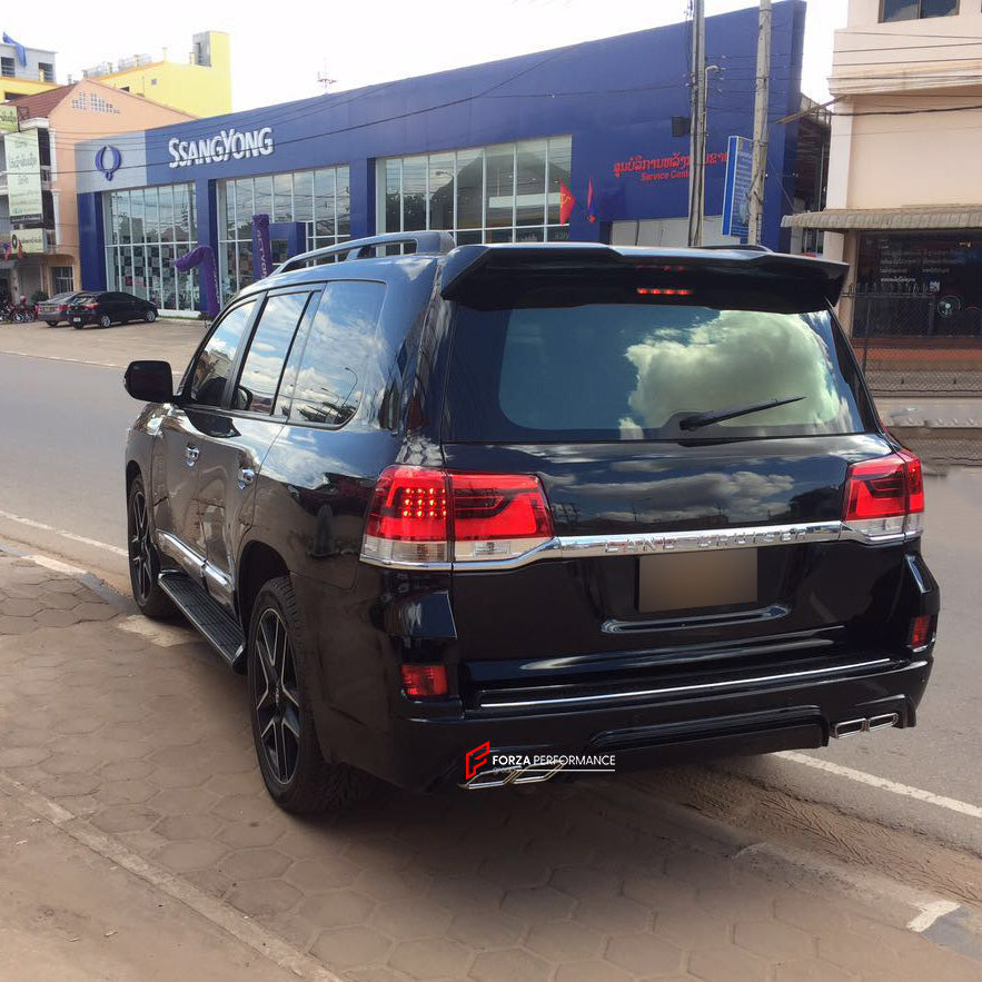 BODY KIT for TOYOTA LAND CRUISER 200 LC200 TLC200 2016 - 2023

Set includes:

Front Bumper
Daytime Running Lights DRL
Mud Flaps
Rear Bumper
Exhaust Tips

Material: FRP fiberglass

NOTE: Professional installation is required

Payment ►
Visa
Mastercard
PayPal with a credit card (add 4.4% at checkout)
Payoneer
Cryptocurrency

Shipment ►
By express DHL/UPS/TNT/FedEx
To the local international airport
Special line by air
Special line by the sea
To Europe and the UK by train

Please let us know which shipping opt