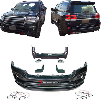 BODY KIT for TOYOTA LAND CRUISER 200 LC200 TLC200 2016 - 2023

Set includes:

Front Bumper
Daytime Running Lights DRL
Mud Flaps
Rear Bumper
Exhaust Tips

Material: FRP fiberglass

NOTE: Professional installation is required

Payment ►
Visa
Mastercard
PayPal with a credit card (add 4.4% at checkout)
Payoneer
Cryptocurrency

Shipment ►
By express DHL/UPS/TNT/FedEx
To the local international airport
Special line by air
Special line by the sea
To Europe and the UK by train

Please let us know which shipping opt
