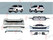 BODY KIT for TOYOTA LAND CRUISER 200 FACELIFT 2015 - 2023 FORZA PERFORMANCE custom fit GT Style
Set includes:

Front Lip
Front Bumper Assembly
Front Grille
License Plate
Rear Bumper Assembly
Rear Diffuser
Exhaust Tip
Material: Plastic

NOTE: Professional installation is required.