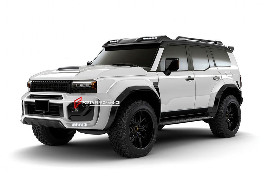 BODY KIT for TOYOTA LAND CRUISER 250 2023+

Set includes:

Front Bumper Fog Light Trims
Front Grille
Front Skid Plate
Hood/Bonnet
Roof LED DRL Bar
Side Fender Trims

Roof Spoiler
Rear Trunk Trim
Roof Spoiler
Rear Bumper

Material: Plastic

Note: Professional installation is required.

CONTACT US FOR PRICING

Payment ►
Visa
Mastercard
PayPal with a credit card (add 4.4% at checkout)
Payoneer
Cryptocurrency
Shipment ►
By express DHL/UPS/TNT/FedEx
To the local international airport
Special line by air
Special 