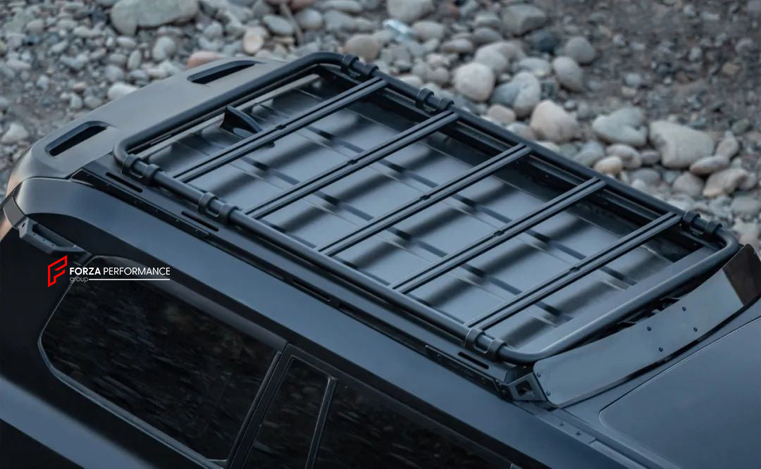 ROOF RACK for TOYOTA LAND CRUISER 250 LC 250 2024

Set includes:

Roof Rack

Weight: 45.3 kg (99.86 lbs)

Material: Aluminium, Magnesium.&nbsp;

Note: Professional installation is required.