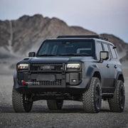 FRONT BUMPER with BULL BAR for TOYOTA LAND CRUISER 250 LC 250 2024

Set includes:

Front Bumper with Bull Bar

Weight: 48.7 kg (107.36 lbs)

Material: Stainless Steel, Aluminium, Magnesium.

Note: Professional installation is required.