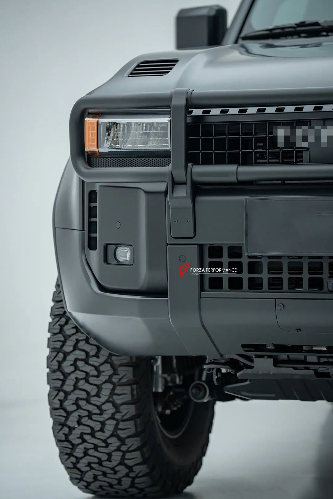 FRONT BUMPER with BULL BAR for TOYOTA LAND CRUISER 250 LC 250 2024

Set includes:

Front Bumper with Bull Bar

Weight: 48.7 kg (107.36 lbs)

Material: Stainless Steel, Aluminium, Magnesium.

Note: Professional installation is required.