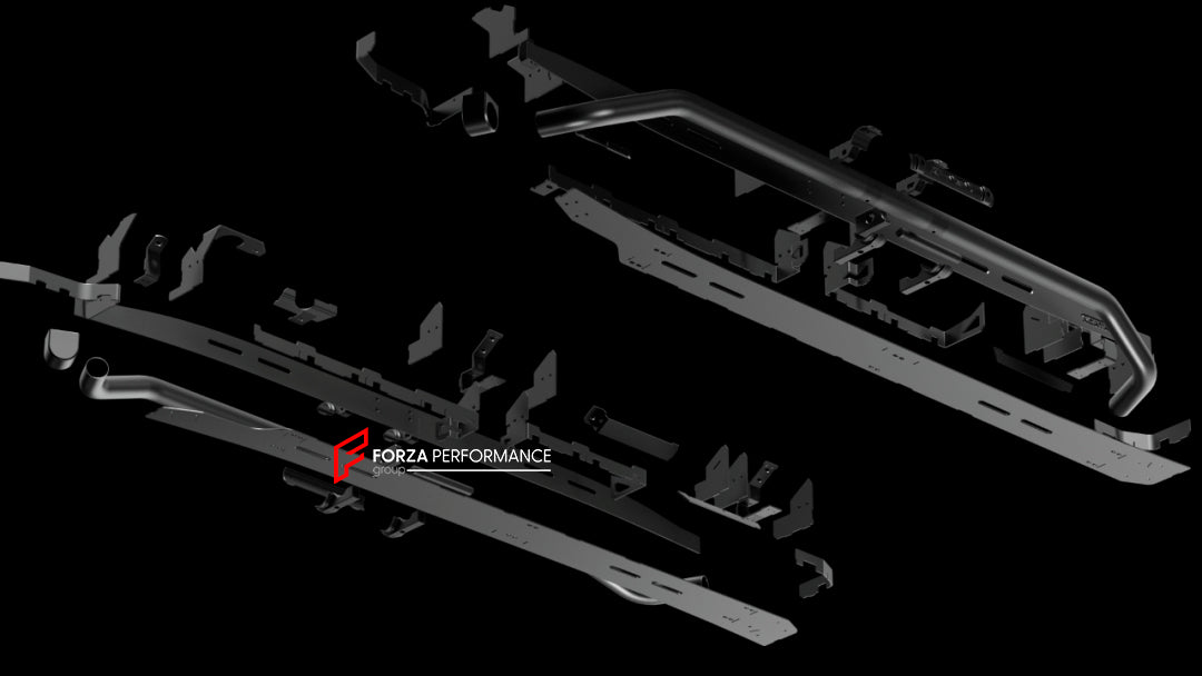 SIDE BARS for TOYOTA LAND CRUISER 250 LC 250 2024

Set includes:

Side Bars

Weight: 29.8 kg (65.69 lbs)

Material: Aluminium, Magnesium.&nbsp;

Note: Professional installation is required.
