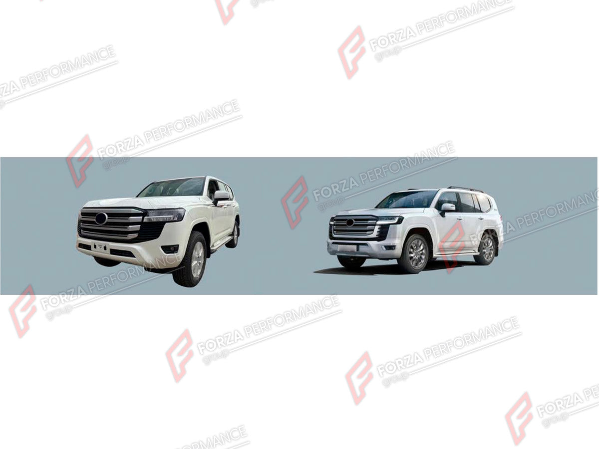 BODY KIT for Toyota Land Cruiser 300 2021+
Set includes:

Front Lip
Front Bumper Assembly
Fender Flares
Rear Bumper Assembly
Mud Flaps
Material: Plastic

NOTE: Professional installation is required.