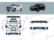 BODY KIT for TOYOTA LAND CRUISER 300 2021+ FORZA PERFORMANCE custom fit Middle East Style
Set includes:

Front Bumper Assembly
Front Grille
Fender Flares
Rear Bumper Assembly
Mud Flaps
Material: Plastic

NOTE: Professional installation is required.